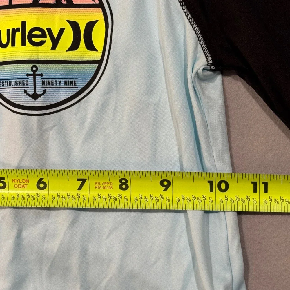 Hurley One-Piece Swimsuit Kids‎ 12M Topaz Mist Long Sleeve UPF 50+ Nike Dri-FIT